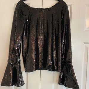 Black Sequin Top